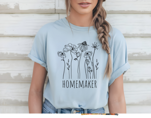 Homemaker Minimalist Floral T-Shirt - Image 9