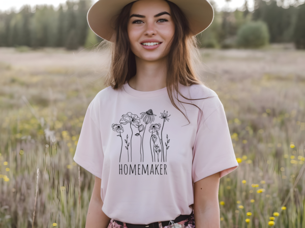 Homemaker Minimalist Floral T-Shirt - Image 8