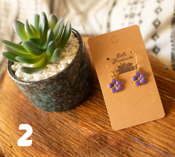 Purple Floral Earrings (Multiple Options) - Image 10