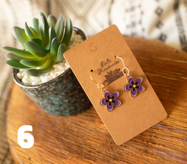 Purple Floral Earrings (Multiple Options) - Image 6