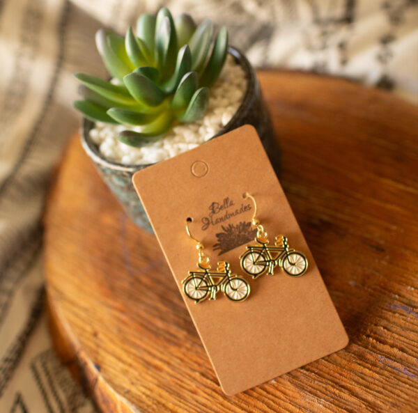 Vintage Bicycle Earrings