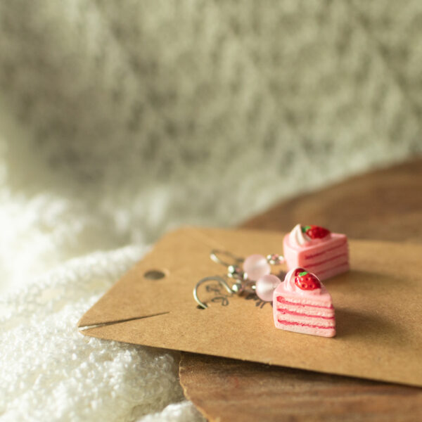 Slice of Cake 3D Earrings - Image 2