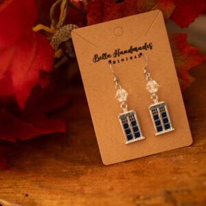 I'd Travel Across Time and Space for You Police Box Earrings