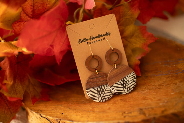 Autumn Wooden Dangle Earrings