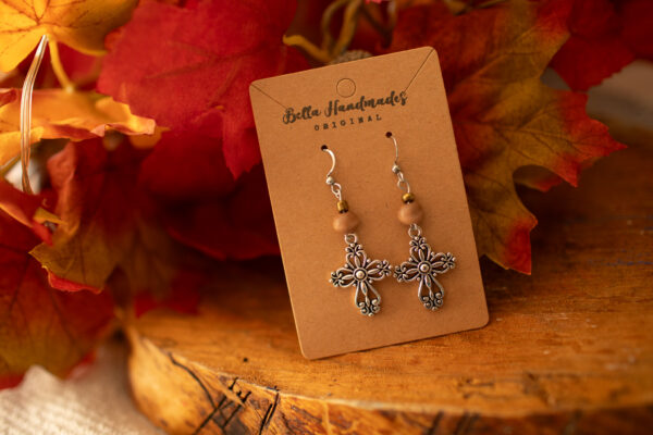 Rustic Cross Earrings.